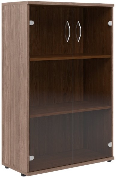 Шкаф со стеклянными дверьми СТ-2.4 Ясень Шимо 770*365*1200 в Сургуте 