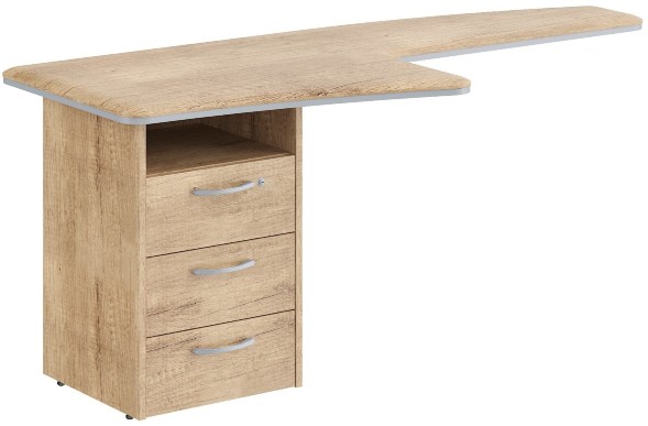 Брифинг-приставка с тумбой DB 1880(L) Дуб Каньон 1800х800х750 в Сургуте 