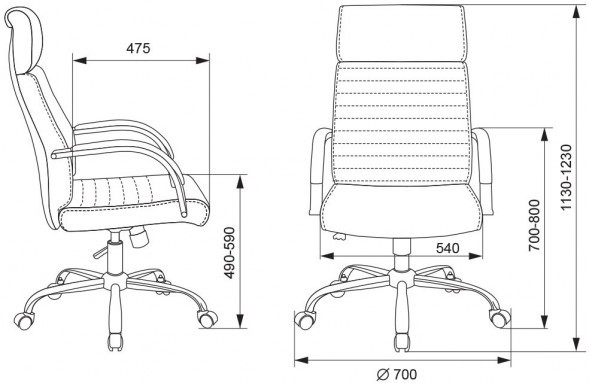 Кресло руководителя Бюрократ T-8010N