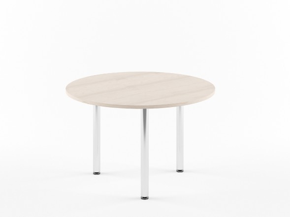 Конференц - стол круглый XRT 120 Бук Тиара/Алюминий 1200хх750 XTEN в Сургуте 
