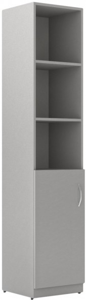 Шкаф колонка с глухой малой дверью SR-5U.5(L) Серый 386х375х1815 в Сургуте 