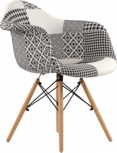 Стул-кресло DAW Patchwork Lounge черно-белый