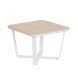 Стол журнальный СФ-571608.1 Дуб светлый/Белый премиум 750х750х500 LINE