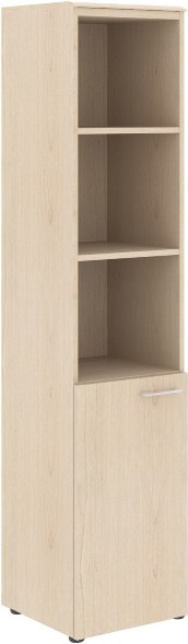 Шкаф колонка с глухой малой дверью (L) и топом WHC 42.5(L) Бук Тиара 432х432х1949 WAVE в Сургуте 