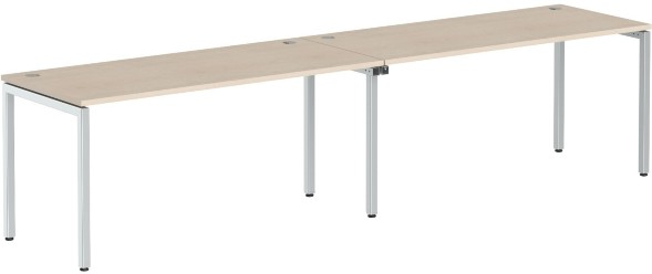 Стол 2-х местный XWST 3270 Бук Тиара/Алюминий 2800х700х750 в Сургуте 