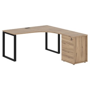 Стол эргономичный с тумбой EQCET 1518(R) 1560х1880х750 EDIS