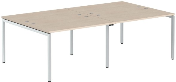 Стол 4-х местный XWST 2414 Бук Тиара/Алюминий 2400х1400х750 в Сургуте 