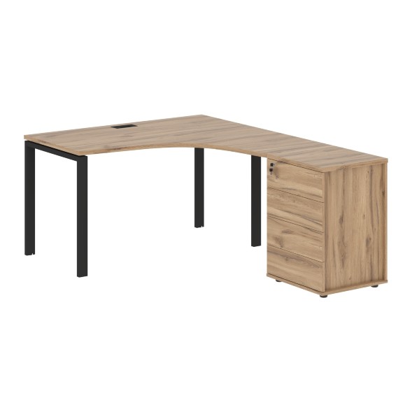 Стол эргономичный с тумбой EUCET 1318(R) 1360х1880х750 EDIS