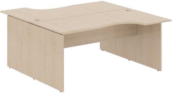 Стол 2-х местный эргономичный W2CET 169.1 Бук Тиара 1600х1806х750 WAVE в Сургуте 