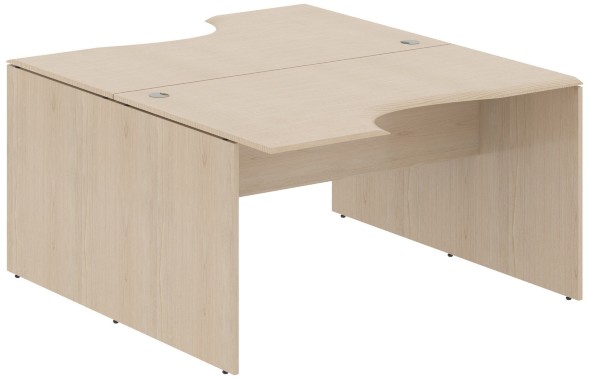 Стол 2-х местный эргономичный W2CET 149.2 Бук Тиара 1400х1806х750 WAVE в Сургуте 