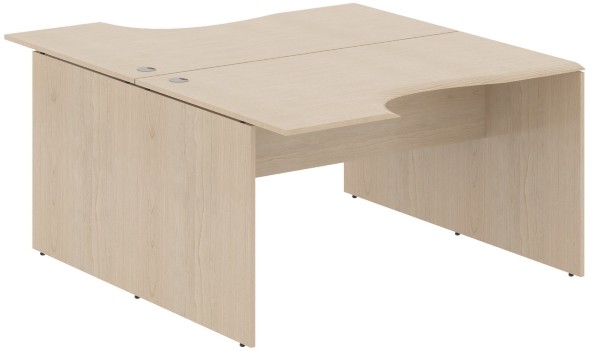 Стол 2-х местный эргономичный W2CET 149.3 Бук Тиара 1400х1806х750 WAVE в Сургуте 