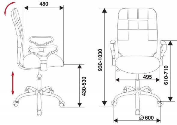 Кресло Бюрократ CH-596 в Сургуте 