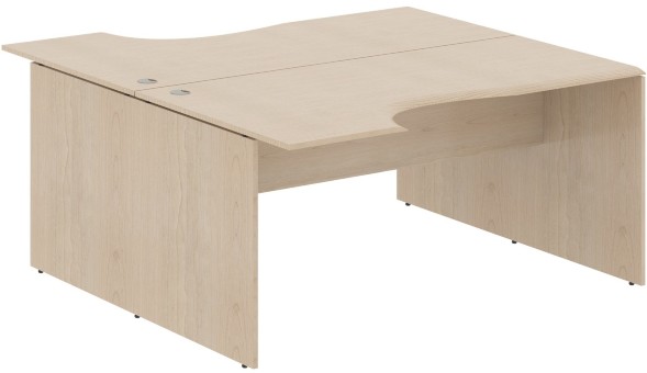 Стол 2-х местный эргономичный W2CET 169.3 Бук Тиара 1600х1806х750 WAVE в Сургуте 