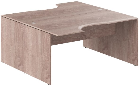 Стол 2-х местный эргономичный W2CET 169.2 Дуб Сонома 1600х1806х750 WAVE в Сургуте 