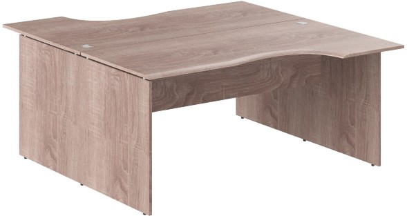 Стол 2-х местный эргономичный W2CET 169.3 Дуб Сонома 1600х1806х750 WAVE в Сургуте 