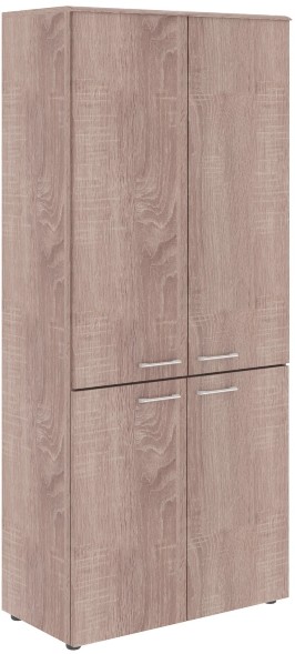 Шкаф с глухими средними и малыми дверьми WHC 85.3 Дуб Сонома 856х432х1949 WAVE в Сургуте 