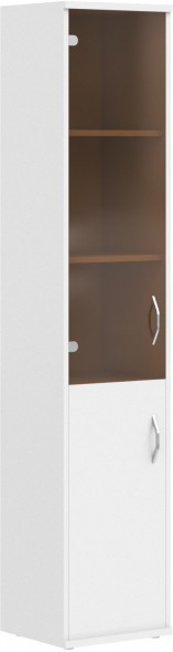 Шкаф колонка комбинированная СУ-1.2(L) Белый 406*365*1975 в Сургуте 