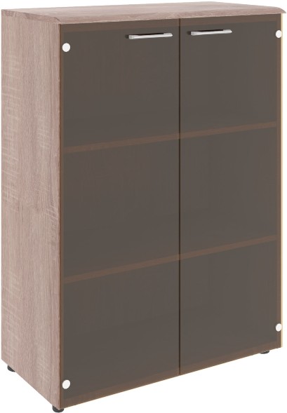 Шкаф со стеклянными дверьми и топом WMC 85.2 Дуб Сонома 856х432х1184 WAVE в Сургуте 