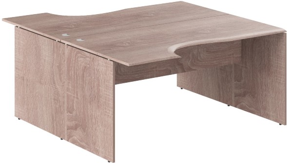 Стол 2-х местный эргономичный W2CET 169.1 Дуб Сонома 1600х1806х750 WAVE в Сургуте 