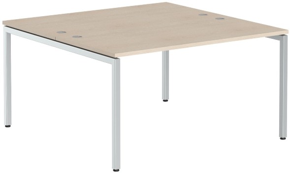 Стол 2-х местный XWST 1414 Бук Тиара/Алюминий 1400х1400х750 в Сургуте 