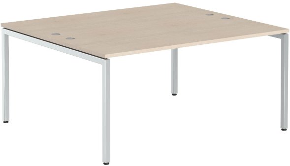 Стол 2-х местный XWST 1614 Бук Тиара/Алюминий 1600х1400х750 в Сургуте 