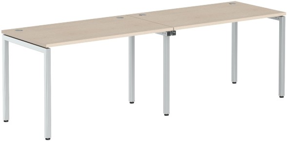 Стол 2-х местный XWST 2470 Бук Тиара/Алюминий 2400х700х750 в Сургуте 