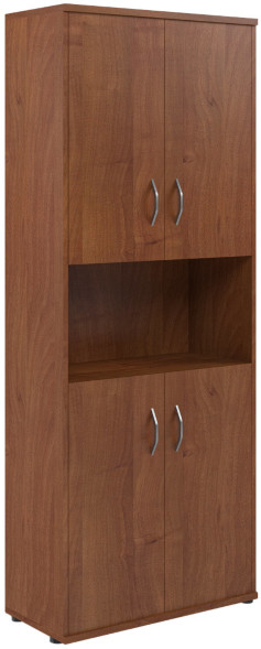 Шкаф с двумя комплектами глухих малых дверей СТ-1.5 Орех Французcкий 770*365*1975 в Сургуте 