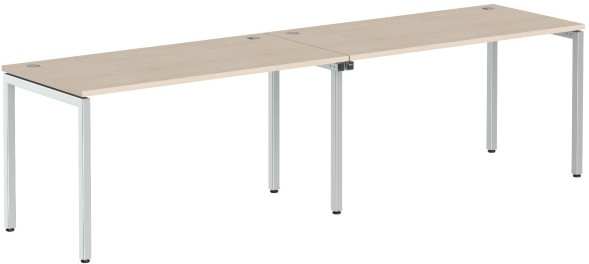 Стол 2-х местный XWST 2870 Бук Тиара/Алюминий 2800х700х750 в Сургуте 